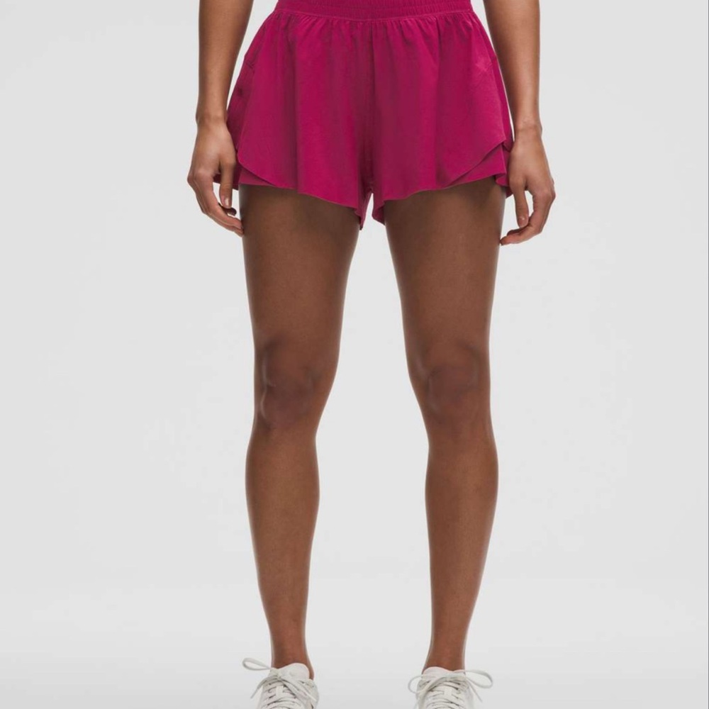 Lululemon shake it out high rise running shorts